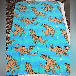 Vintage Scooby Doo Blanket Fleece Throw Blanket Y2K Blue/Green 44” x 62”